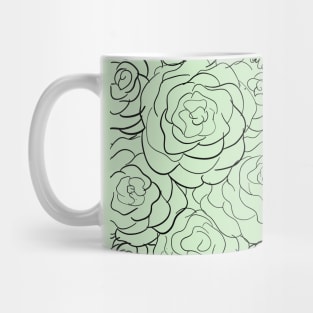 Rose Pattern Transparent Mug